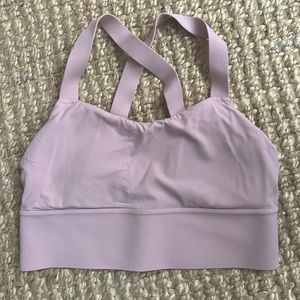 ATHLETA Pale Pink Cross Strap Cropped Workout Tank Top for Women